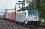 METRANS /HHLA mir der Railpool-Lok 186 437-0 [NVR-Number: 91 80 6186 437-0 D-Rpool, Bombardier Bj.2015] mit Containerzug am 20.06.17 Bf.