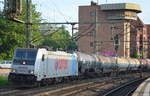 Die polnische LOTOS mit der Railpool-Lok E 186 272-1 und Kesselwagenzug am 20.06.17 Bf.