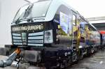 MRCE präsentiert die neue Dispo Siemens Vectron X4 E 875 (91 80 6193 875-2 D-DISPO, Siemens Bj.2014) und an die TRANSPETROL vermietet auf der Inno Trans Berlin, 26.09.14 (stand sehr