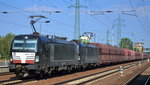 DB Cargo mit der MRCE Doppeltraktion X4 E - 610 + X4 E - 608 mit Erzzug am 13.09.16 Bf.