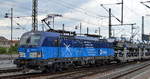 CD Cargo mit 383 001-5 und PKW-Transportzug am 31.07.17 Dresden Hbf. 