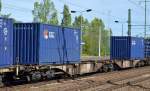 Gelenk-Containertragwagen mit der Nr.