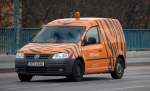 VW Caddy im Dienst der Berliner Stadtreinigung als sogenannte BSR-Scout Einsatzwagen, 08.04.13 Berlin-Putlitzbr�cke.