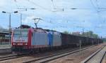 Echte Überraschung zum Mittag CFL Cargo mit einer ihrer Luxemburger Bombardier Loks, der CFL 4020 mit 185 519-6 und Containerzug (ThyssenKrupp - blackboxX Containern)am Haken am 31.07.15