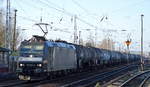 CTL mit der MRCE 185 557-6 und einem Kesselwagenzug (Dieselkraftstoff) am 29.11.17 Berlin-Hirschgarten.
