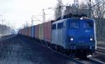 EGP 189 285-1 (91 80 6139 285-1 D-EGP, Krauss-Maffei Bj.1963) hat heute Vormittag den Containerzug am Berliner Westhafen übernommen und ist hier bei der Durchfahrt Bahnhof Berlin-Jungfernheide