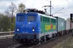 EGP 140 838-4 (91 80 6140 838-4 D-EGP, KM Bj.1972) mit Containerzug vom Berliner Westhafen bei der Durchfahrt Berlin-jungfernheide Richtung Spandau am 17.04.15
