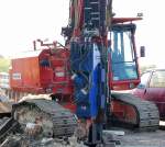 Ein ZEPPELIN ZR 28 T mit Teleskopm�kler der Baufirma EUROVIA beim Neubau der S-Bahngleise Berlin-Baumschulenweg, Sommer 2008
