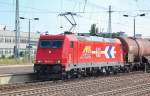 HGK 2061/185 603-8 (91 80 6185 603-8 D-HGK) mit Kesselwagenzug am 04.07.12 Bhf.