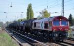 HGK/RHC DE 62 (266 062-9) mit Kesselwagenzug am 17.04.14 Berlin-Karow.