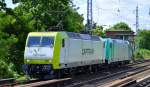 Captrain/ITL 145 094-9 mit 185 633-5 am Haken am 09.06.15 Berlin-Karow.