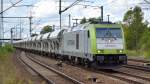 Captrain/ITL 285 117-9 mit Sch�ttgutwagenzug Richtung Berlin-Springpfuhl am 09.09.15 Bhf.