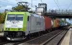 ITL/Captrain 185 562-6 mit Containerzug am 23.09.15 Berlin-Hohenschönhausen.