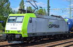 Captrain/ITL 185 533-7 mit Kesselwagenzug (Dieselkraftstoff) am 03.07.17 Bf.