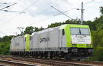 Kleiner Lokzug Captrain /ITL 185 542-8 mit 185 649-1 am Haken am 28.07.17 Berlin-Wuhlheide.