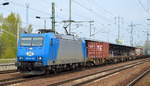 ITL 185 CL 004/185 504-8 mit Containerzug am 21.04.17 BF.