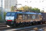 Gl�nzt immer noch wie neu, MRCE Dipolok ES 64 F4-289 (91 80 6189 289-2 D-DISPO) der ITL auch mit seitlichem Firmenlogo unterwegs mit einem Contaierzug Richtung Berlin-Lichtenberg, 09.10.10