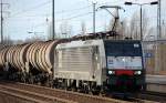 Noch mal von Nahem die MRCE Dispolok ES 64 F4-008 im Moment f�r LEG t�tig am 01.0.01.14 mit Kesselwagenzug Bhf.