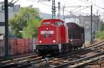 MEG 101 (204 358-6) mitzwei G�terwagen Richtung Berlin-Gesundbrunnen am 22.08.13 Berlin-Wedding.