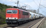 MEG 703 (155 184-5) mit Zementstaubzug (leer) am 06.04.16 Berlin-Hohenschönhausen.
