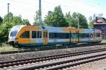 Einer von den neuen STADLER GTW 2/6 der ODEG, VT 643.043 (95 80 0646 043-9 D-ODEG, STADLER Bj.2011) am 24.05.12 Berlin-Blankenburg.