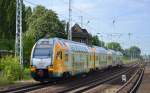 ODEG KISS E 445.103 auf Betriebsfahrt Richtung Eberswalde am 22.05.15 Berlin-Buch.