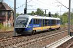 Alpha Trains Leasingfahrzeug Desiro VT 564 der M�rkischen Regiobahn (Duewag Bj.2001) am 27.07.10 in Berlin-Blankenburg, Richtung Karower Kreuz Berlin unterwegs.