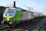 SETG mit der ELL Vectron 193 219 und Kesselwagenzug (Kreideschlamm) am 08.02.18 Berlin-Hohenschönhausen.