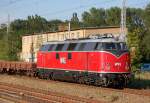 WFL Lok 20 (92 80 1228 501-3 D-WFL) mit Schotterzug am 24.07.12 Berlin-Blankenburg.