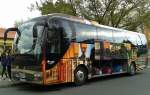 Leider waren die Gepäckklappen oben, trotzdem ist gut erkennbar welch schönes Motiv dieser MAN Lion´s Coach Reisebus der Fa.