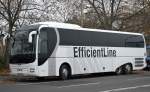 Ein MAN LION´S COACH Supreme EURO 6 Reisebus der EfficientLine aus München am 13.11.14 Berlin Storkower Str.