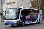 Ein MB TRAVEGO als Mannschaftsreisebus vom Berliner Fu�ballverein Hertha BSC am 27.03.09 Berlin-Knobelsdorffstr.