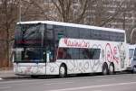 Spanischer Reisebus vom Veranstalter Mouving Cars, ein Van Hool TD925 Astromega, 21.01.11 N�he S-Bhf.