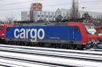 SBB Cargo Mietlok Re 482 021-3 abgestellt am 11.03.13 Berlin Greifswalder Str., im Moment scheinbar f�r die EGP t�tig.