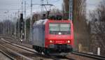 SBB Cargo Mietlok Re 482 030-4 am 12.02.14 Richtung Karower Kreuz Berlin.