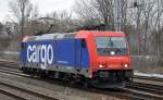 SBB Cargo Mietlok Re 482 041-1 im Moment für nicht bekannte EVU tätig am 07.12.15 Berlin-Springpfuhl.