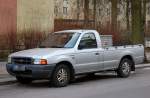 Schlicht und doch ganz ansehlich, der FORD RANGER Pickup in silber, 10.01.12 Berlin-Wei�ensee.