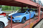 Eine Lieferung fabrikneuer Ford Focus (Ford Focus Turnier) wahrscheinlich aus dem Saarland (Fordwerk in Saarlouis) Richtung Nordosten am 11.07.16 Bf.