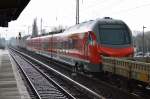 Fabrikneuer vierteiliger STADLER-FLIRT für die DB Regio noch ohne Nummerierung ab Stadler Werk Berlin-Pankow über Berlin-Karow durch einen hvle Diesellok am 24.03.14