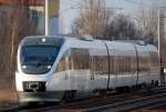 Ehemaliger PEG Talent in Diensten von NEB, VT643.16 (95 80 0643 373-3 .....D-PEG?, Bombardier Bj.2004) seit einigen Wochen auf der Strecke NE27 zwischen Berlin Gesundbrunnen und Basdorf, 05.03.12