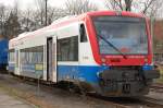 PEG RegioShuttle VT 650.07 im Winter 2008 am N�ldnerplatz Berlin Lichtenberg.