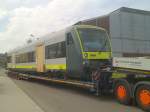 Ladegut ein fabrikneuer RegioShuttle aus dem Stadler Werk Berlin-Pankow (Wihelmsruh) f�r die Fa.